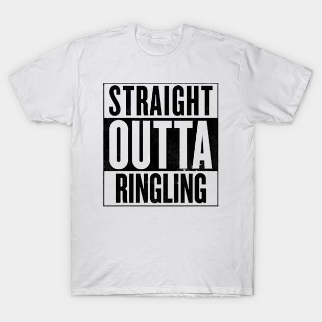 Straight Outta Ringling (Black Text) T-Shirt by LXD2K